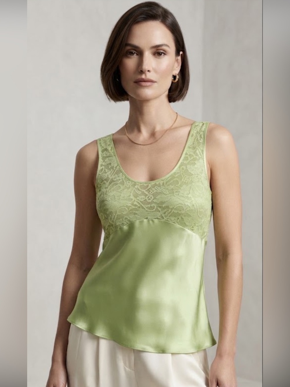 Vintage Victoria’s Secret Bright Green Lace Satin Slip Dress Y2K